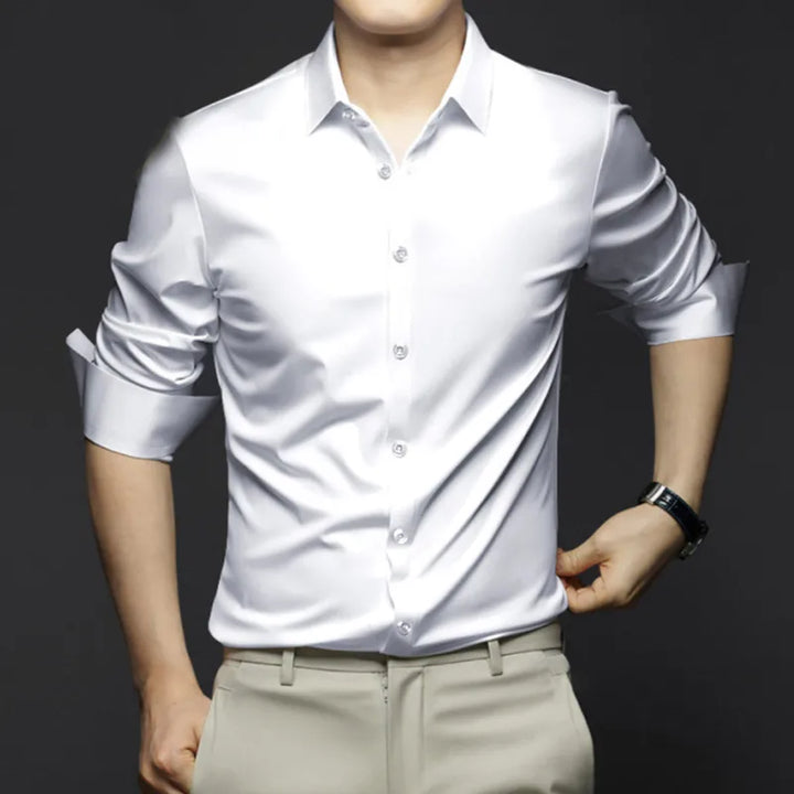 Classic Men Shirt with Long Sleeves and Buttons