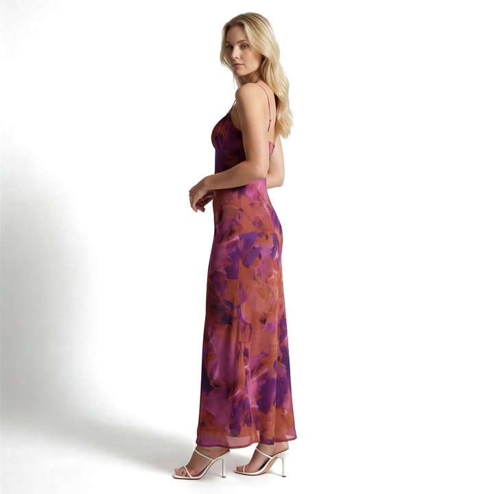 Elegant Long Dress With Delicate Strap Design