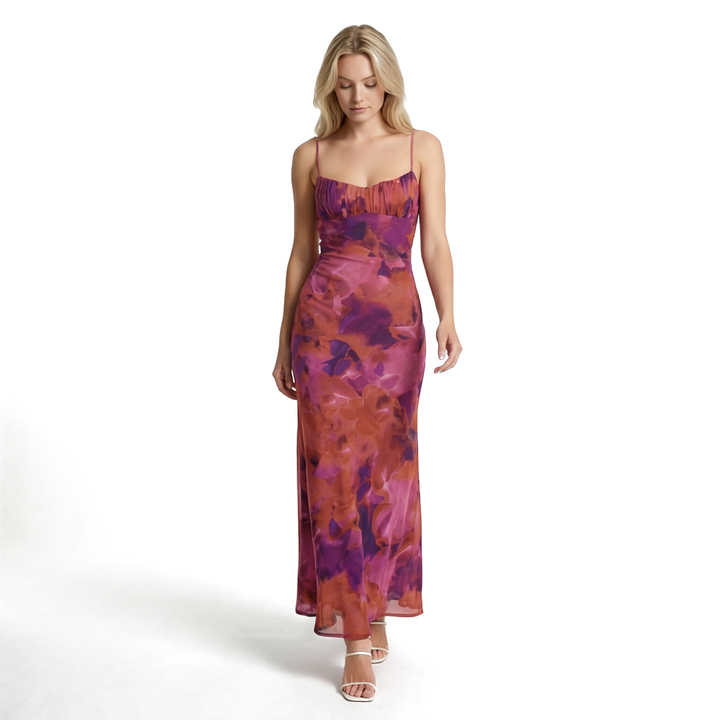 Elegant Long Dress With Delicate Strap Design