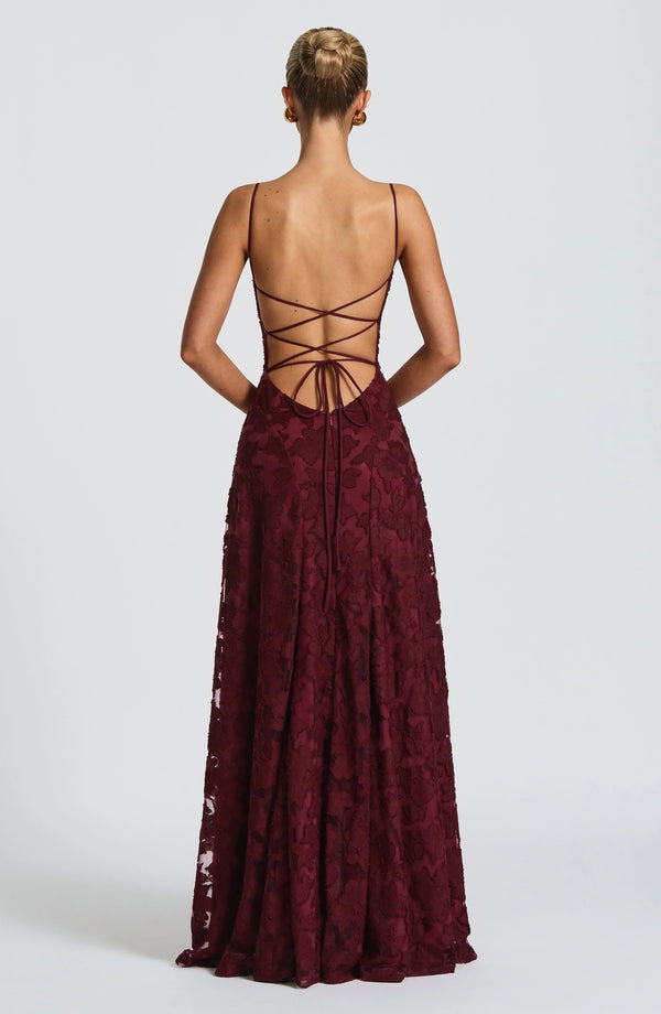 Elegant Maxi Dress with Thin Straps and Open Back