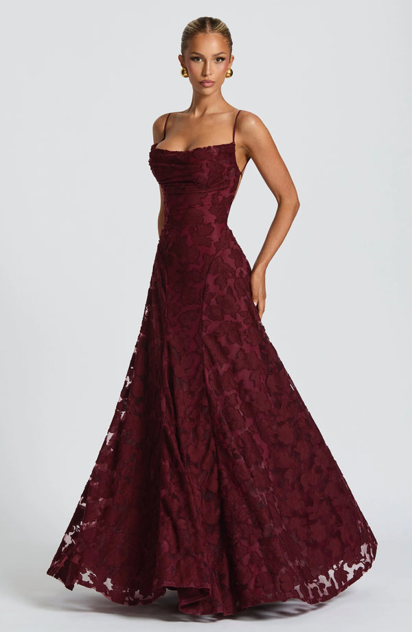 Elegant Maxi Dress with Thin Straps and Open Back