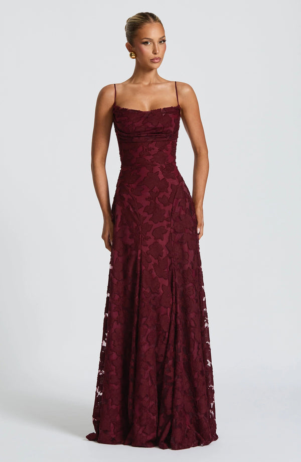 Elegant Maxi Dress with Thin Straps and Open Back
