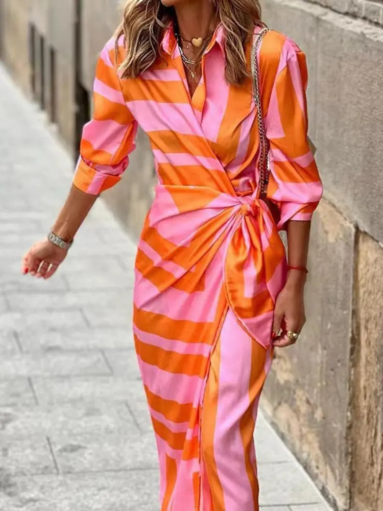 Elegant Summer Wrap Dress with Gentle Flow