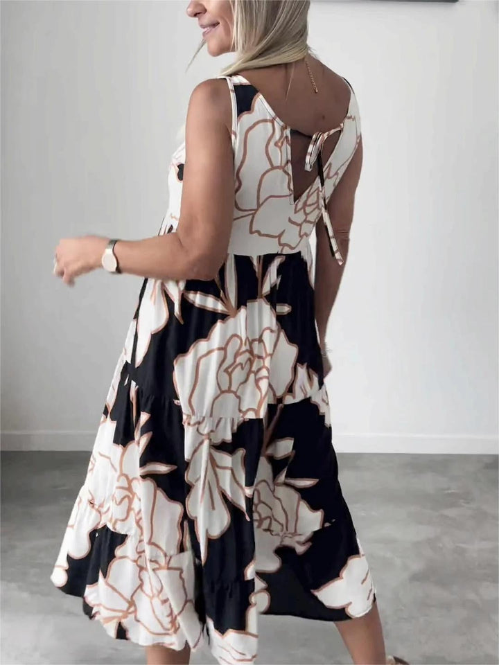 Maxi Dress With Printed Pattern Sleeveless