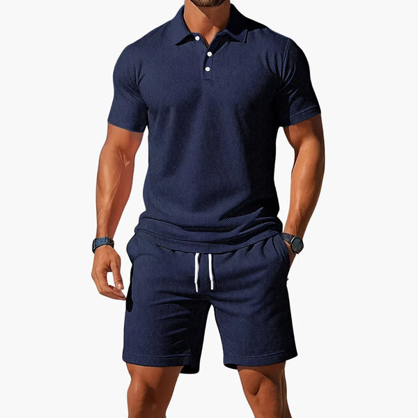 Men’s Polo Set with Shorts for Casual Wear