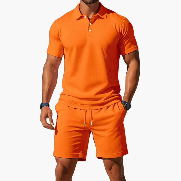 Men’s Polo Set with Shorts for Casual Wear