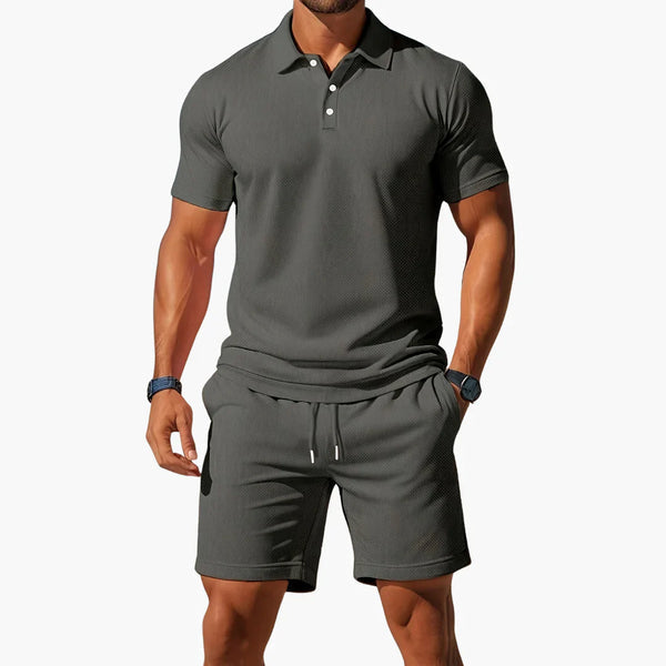 Men’s Polo Set with Shorts for Casual Wear
