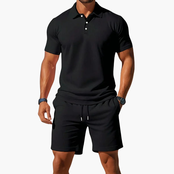 Men’s Polo Set with Shorts for Casual Wear