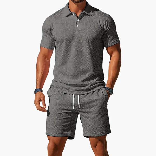 Men’s Polo Set with Shorts for Casual Wear
