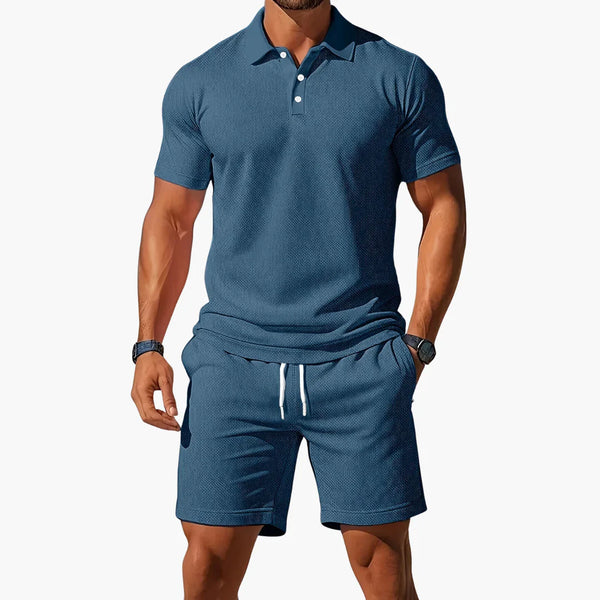 Men’s Polo Set with Shorts for Casual Wear