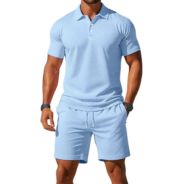 Men’s Polo Set with Shorts for Casual Wear