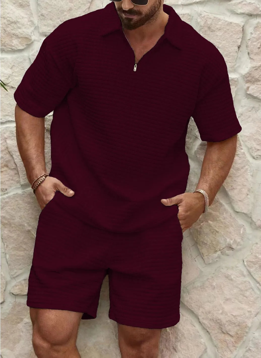 Mens Summer Set with Polo and Shorts