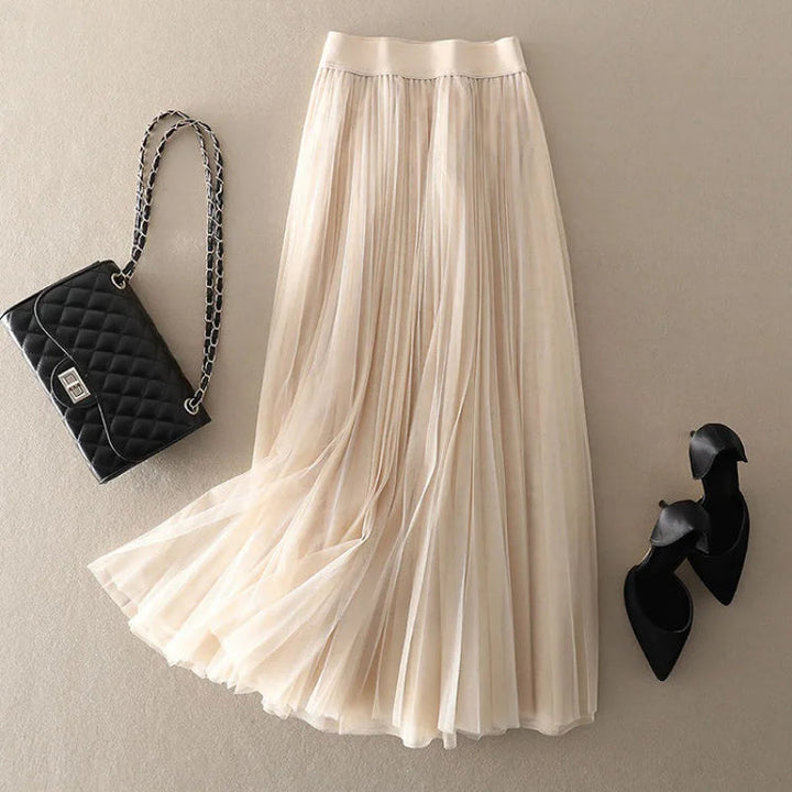 Maxi Skirt With Layered A Line Shape