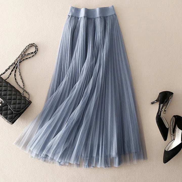 Maxi Skirt With Layered A Line Shape
