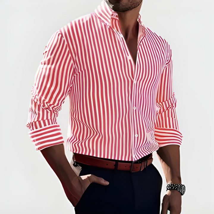 Modern Striped Men Shirt with a Smart Casual Style