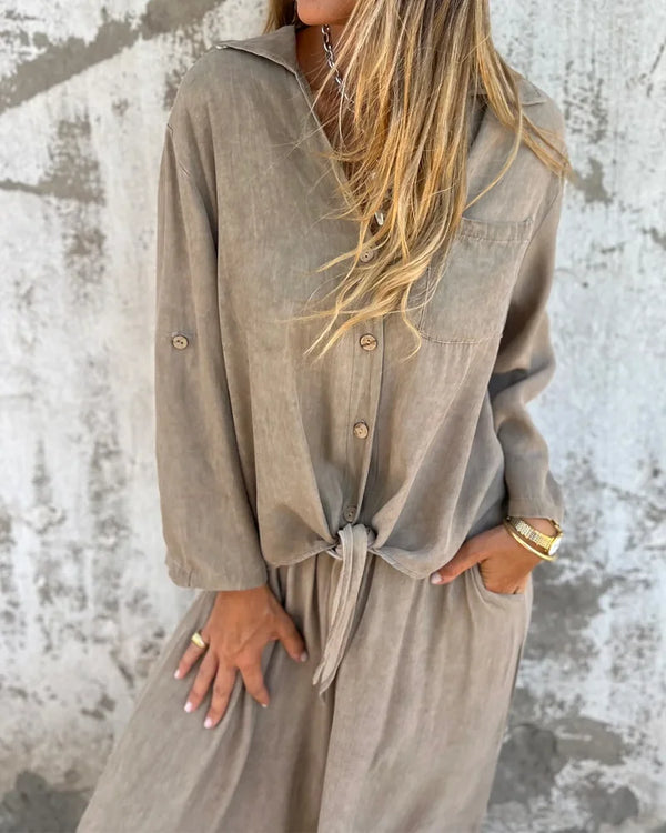 Summer Ensemble with Modern Cut and Two-Piece Format