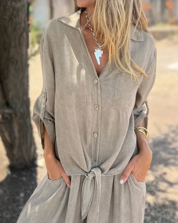 Summer Ensemble with Modern Cut and Two-Piece Format