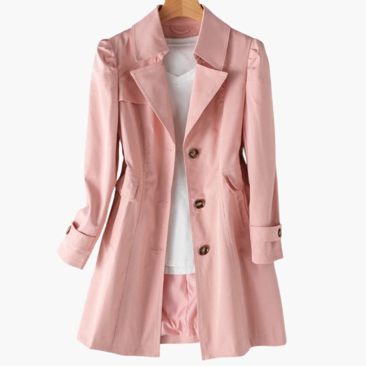Women Trench Coat with Long Fit and Defined Silhouette