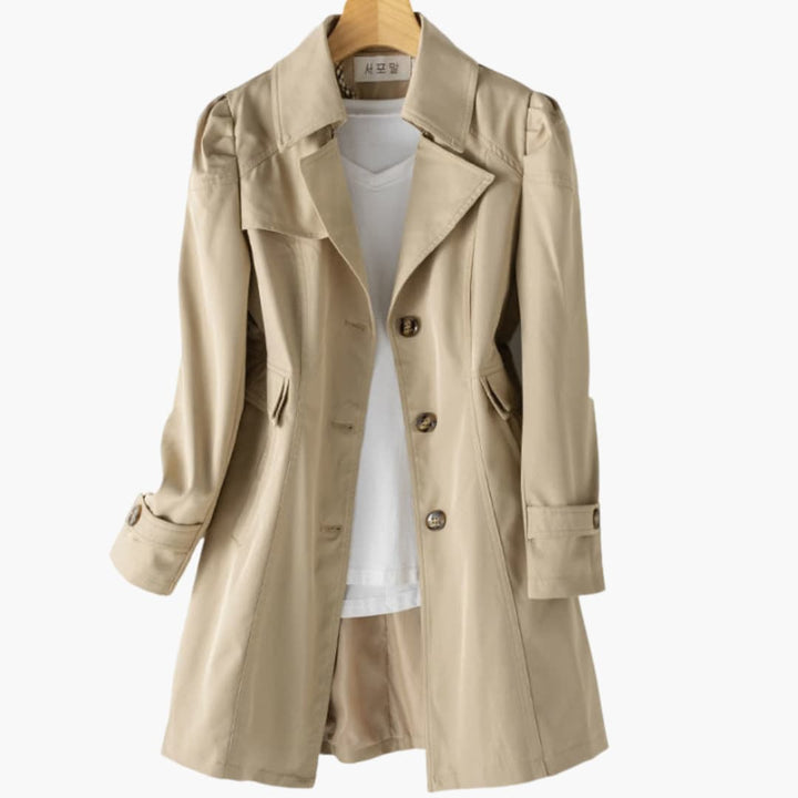 Women Trench Coat with Long Fit and Defined Silhouette