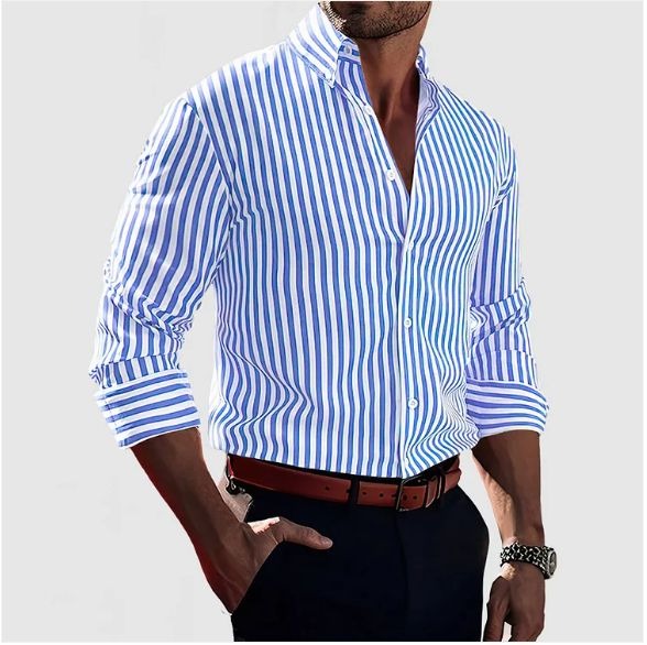 Modern Striped Men Shirt with a Smart Casual Style