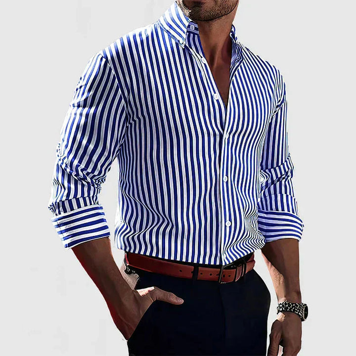 Modern Striped Men Shirt with a Smart Casual Style